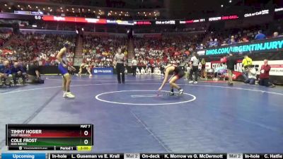 1A-113 lbs Champ. Round 1 - Timmy Hosier, West Branch vs Cole Frost, Don Bosco