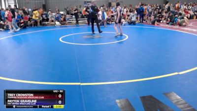 92 lbs 3rd Place Match - Trey Crowston, Thunder Mountain Wrestling Club vs Payton Graveline, Mat Demon Wrestling Club