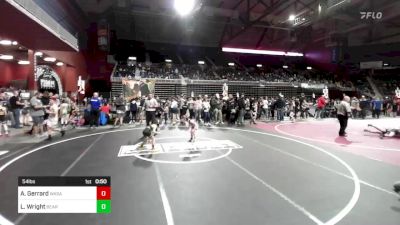 54 lbs Quarterfinal - Aicen Gerrard, Wasatch WC vs Liam Wright, Bear Cave