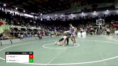 195 lbs Quarterfinal - Jef Waugh, Indianapolis Bishop Chatard vs Cael Albaugh, Clinton Central