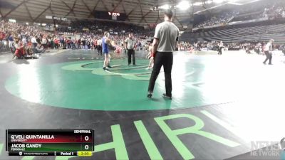 3A 145 lbs Semifinal - Q`veli Quintanilla, University vs Jacob Gandy, Ferndale