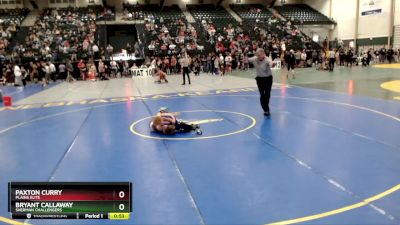 90 lbs Quarterfinal - Bryant Callaway, Sherman Challengers vs Paxton Curry, Plains Elite