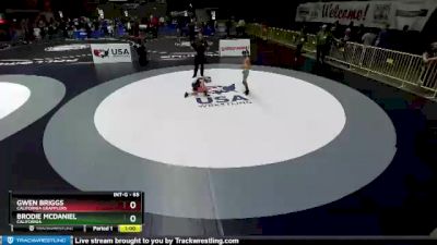 65 lbs Semifinal - Gwen Briggs, California Grapplers vs Brodie McDaniel, California