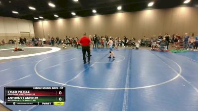 97 lbs Cons. Round 2 - Tyler Pitzele, Grapevine Wrestling Club vs Anthony Landrum, Betterman Elite Wrestling