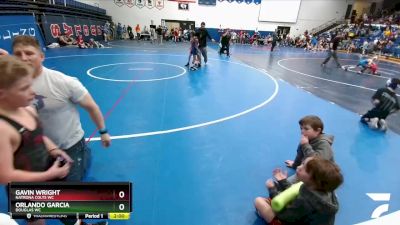 63 lbs Quarterfinal - Gavin Wright, Natrona Colts WC vs Orlando Garcia, Douglas WC