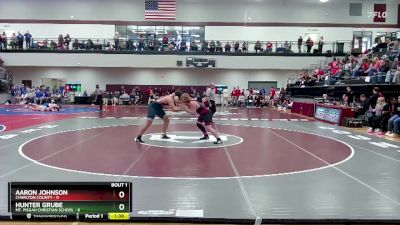 215 lbs Round 1 (16 Team) - Hunter Grube, Mt. Pisgah Christian School vs Aaron Johnson, Charlton County