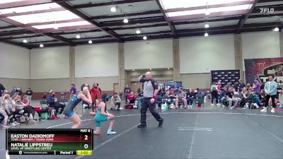 92 lbs Round 2 - Easton Dadiomoff, TCWC / Mayhem / Young Guns vs Natalie Lippstreu, Level Up Wrestling Center