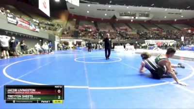 132 lbs Cons. Round 4 - Treyton Sheets, Frontier High School Wrestling vs Jacob Livingston, Willits Grapplin Pack Wrestling