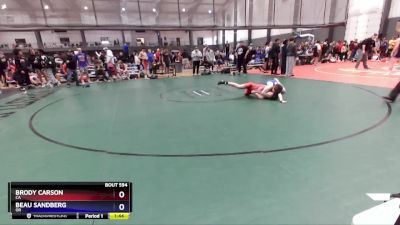 138 lbs Champ. Round 2 - Brody Carson, CA vs Beau Sandberg, OR