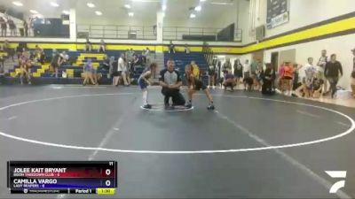 50 lbs Round 1 (6 Team) - Jolee Kait Bryant, Bison Takedown Club vs Camilla Vargo, Lady Reapers