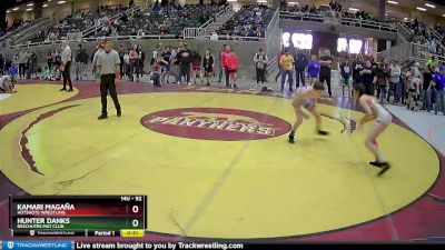 92 lbs Champ. Round 2 - Hunter Danks, Deschutes Mat Club vs Kamari Magaña, HotShots Wrestling