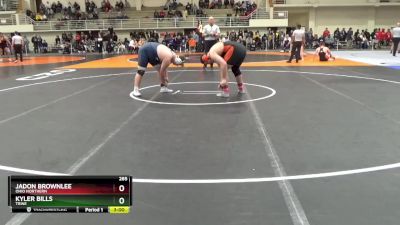 285 lbs Cons. Round 3 - Kyler Bills, Trine vs Jadon Brownlee, Ohio Northern