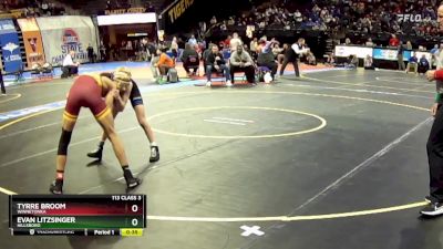 113 Class 3 lbs Cons. Semi - Evan Litzsinger, Hillsboro vs Tyrre Broom, Winnetonka