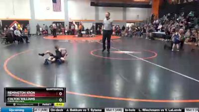 Quarterfinal - Remington Kron, Mid-Prairie Golden Hawks vs Colton Williams, Lisbon Mat Pack