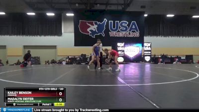 120 lbs Cons. Round 5 - Kailey Benson, Missouri vs Madalyn Deiter, North Montana Wrestling Club