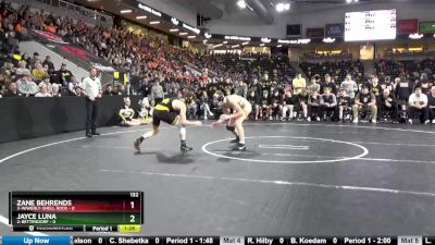 132 lbs Semis - Jayce Luna, 2-Bettendorf vs Zane Behrends, 3-Waverly-Shell Rock