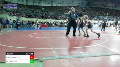 88 lbs Quarterfinal - Bryson McQueen, Broken Arrow Junior High vs Mac Boso, Team Choctaw