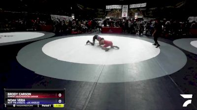 125 lbs Semifinal - Brody Carson, Sunkist Kids/Monster Garage vs Noah Vera, Beat The Streets - Los Angeles