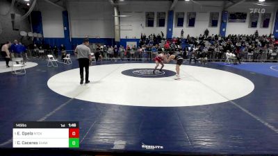 145 lbs Consi Of 4 - Ethan Opela, Natick vs Caleb Caceres, Shawsheen