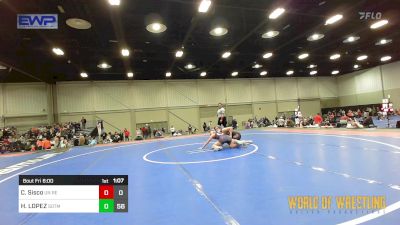 110 lbs Rr Rnd 1 - Carli Sisco, Untouchables Girls RED vs HANNAH LOPEZ, Sisters On The Mat Black