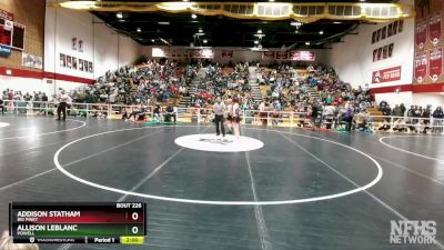 110 lbs Quarterfinal - Allison Leblanc, Powell vs Addison Statham, Big Piney