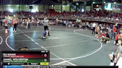 75 lbs Champ. Round 2 - Daniel Wolverton, Bennington Wrestling Club vs Eli Kavan, Cavalry Wrestling Club