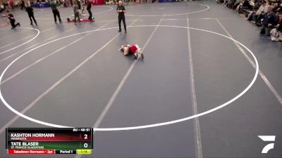 48-51 lbs Semifinal - Kashton Hormann, Minnesota vs Tate Blaser, St. Francis Gladiators