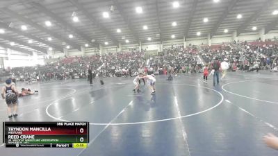 87 lbs 3rd Place Match - Reed Crane, Jr. Wildcat Wrestling Association (Richfield, UT) vs Tryndon Mancilla, Westlake