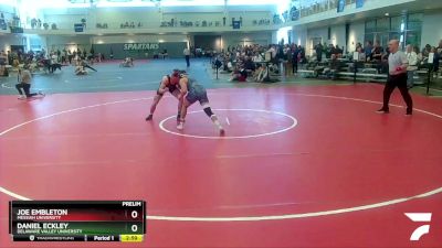 197 lbs Prelim - Joe Embleton, Messiah University vs Daniel Eckley, Delaware Valley University