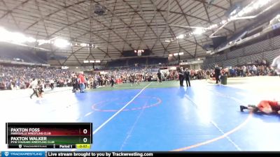 62 lbs Champ. Round 1 - Paxton Walker, PYW Cougars Wrestling Club vs Paxton Foss, Marysville Wrestling Club