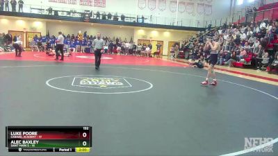 132 lbs Semifinals (8 Team) - Luke Poore, Caravel Academy vs Alec Baxley, Saint Mark`s