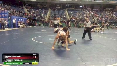 3A 160 lbs Cons. Round 2 - Matthew Peterson, Ashe County vs Shawn Disbennett, Dixon