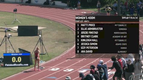 Women's 400m, Finals 6