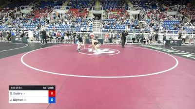 152 lbs Rnd Of 64 - Gunner Guidry, Louisiana vs Jd Sigman, Oklahoma