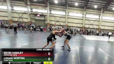 129 lbs Cons. Round 3 - Logan Norton, Lone Peak vs Kevin Hawley, Mountain View