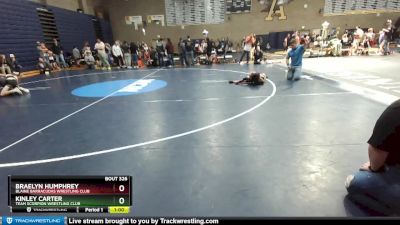 49-58 lbs Round 3 - Braelyn Humphrey, Blaine Barracudas Wrestling Club vs Kinley Carter, Team Scorpion Wrestling Club