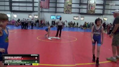 60 lbs Semis (4 Team) - Brendan Murphy, RIVER CITY WRESTLING CLUB vs Griffen Coleman, BELIEVE TO ACHIEVE WRESTLING CLUB