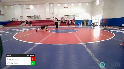 100 lbs Final - Reid Lovins, Deer Creek Wrestling Club vs Leah Wynn, El Reno Wrestling Club