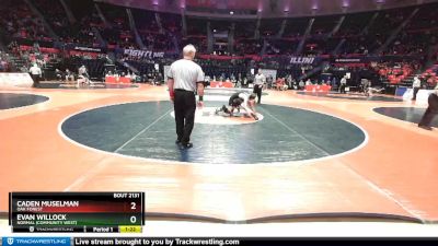 2A 132 lbs Quarterfinal - Caden Muselman, Oak Forest vs Evan Willock, Normal (Community West)