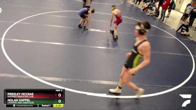 114 lbs Cons. Round 2 - Nolan Happel, LaCrosse Area Wrestlers vs Presley McCrae, Hastings Wrestling Club