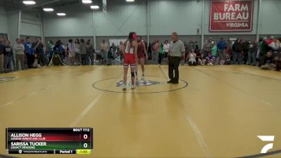 101-104 lbs Round 4 - Sarissa Tucker, Legacy Dragons vs Allison Hegg, Legend Wrestling Club