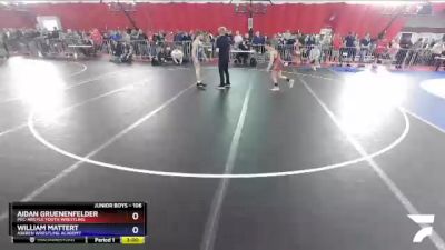 106 lbs Semifinal - Aidan Gruenenfelder, Pec-Argyle Youth Wrestling vs William Mattert, Askren Wrestling Academy