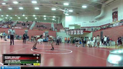 182 lbs 7th Place Match - Jacob Bemiller, Concord Wrestling Club vs Ryder Wacasey, Hobart Middle School