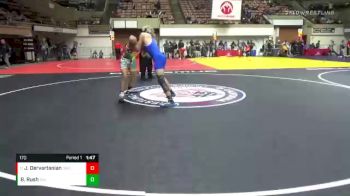 170 lbs Champ. Round 2 - Joseph Dervartanian, 31:6 Wrestling Club vs Breyden Rush, California