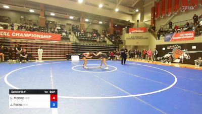 136 lbs Consi Of 8 #1 - Gianna Moreno, Friends (Kan.) vs Jalynn Patino, Texas Wesleyan