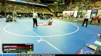 165 Class 3 lbs Quarterfinal - Andrew Peppin, Holt vs Owen Birkner, Farmington