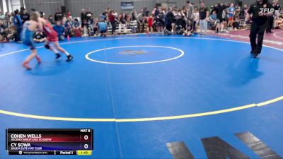 108 lbs 2nd Place Match - Cohen Wells, Ascend Wrestling Academy vs Cy Sowa, Salem Elite Mat Club