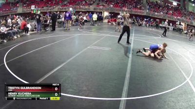 80 lbs Cons. Round 2 - Henry Kuchera, Kearney MatCats Wrestling Club vs Tristyn Gulbrandson, HWA