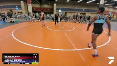 145 lbs Semifinal - Brodie Bedford, Spartan Mat Club vs Anthony Simpson, Cowboy/Cowgirl Wrestling Club