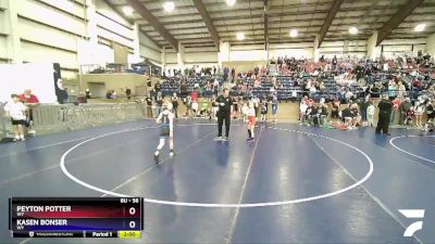 56 lbs Quarterfinal - Peyton Potter, WY vs Kasen Bonser, WY